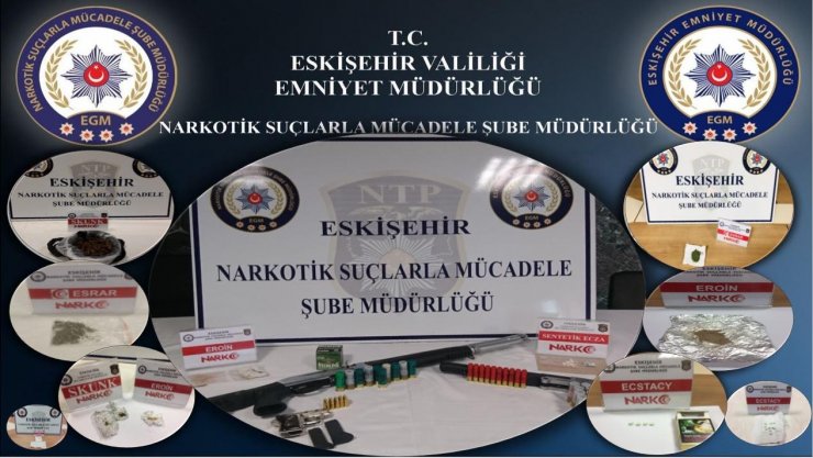 Eskişehir'de uyuşturucu şüphelileri adliyede "8 şüpheli adliyeye sevk edildi."