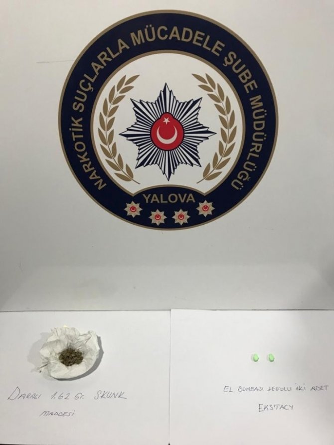 Yalova polisinden uyuşturucu operasyonu "740 gram shunk ele geçirildi."