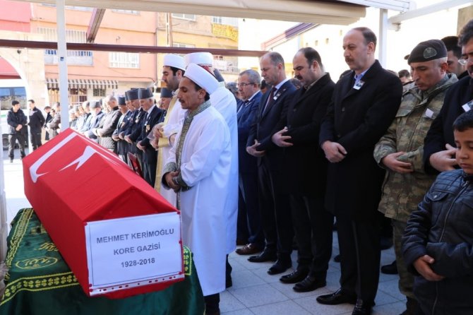 90 yaşında hayatını kaybeden Kore Gazisi Kerimoğlu son yolculuğuna uğurlandı
