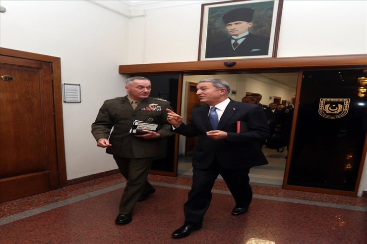 Milli Savunma Bakanı Akar, ABD Genelkurmay Başkanı Joseph Dunford'u kabul etti