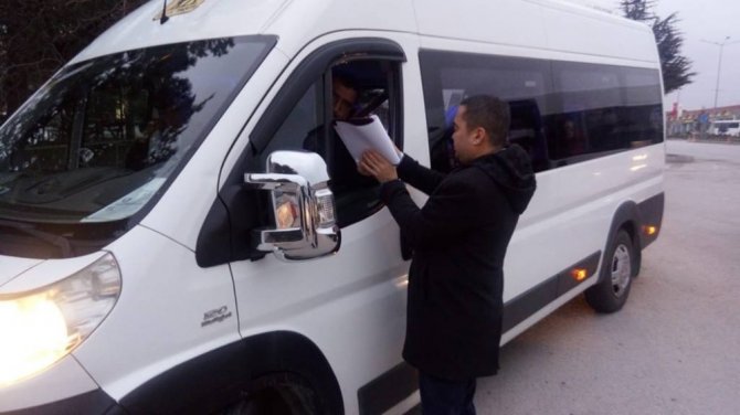 Sungurlu İlçe Milli Eğitim Müdürlüğü tarafından öğrenci servisleri denetlendi