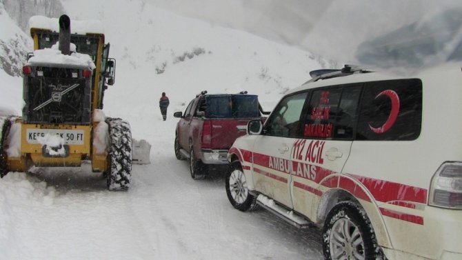 Türkiye’nin Gürcistan sınırındaki Artvin’in Macahel bölgesinde kar yağışı hayatı olumsuz etkiliyor
