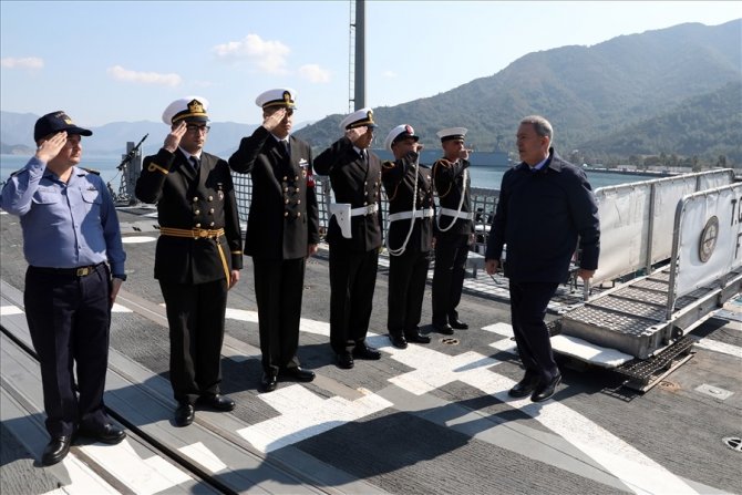 Bakan Akar: "Bizim amacımız, Ege’de, Doğu Akdeniz’de, Kıbrıs’ta aynıdır"