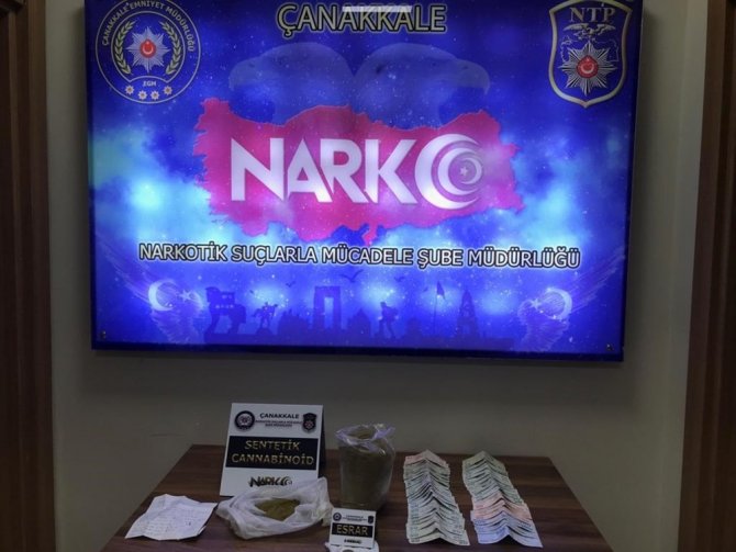 Çanakkale'de yapılan uyuşturucu operasyonda yakalanan bir kişi tutuklandı.