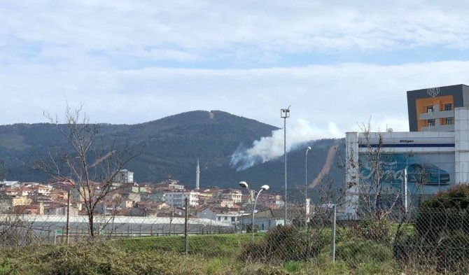 İstanbul Sultanbeyli Aydos Ormanı'nda yangın çıktı. İtfaiyenin olay yerindeki çalışmaları sürüyor.