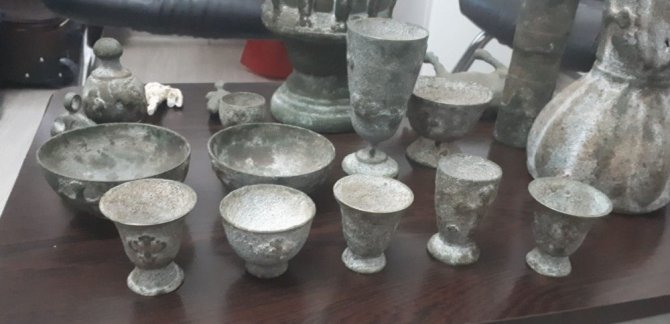 Kütahya'nın Tavşanlı ilçesinde Jandarma’dan tarihi eser operasyonu