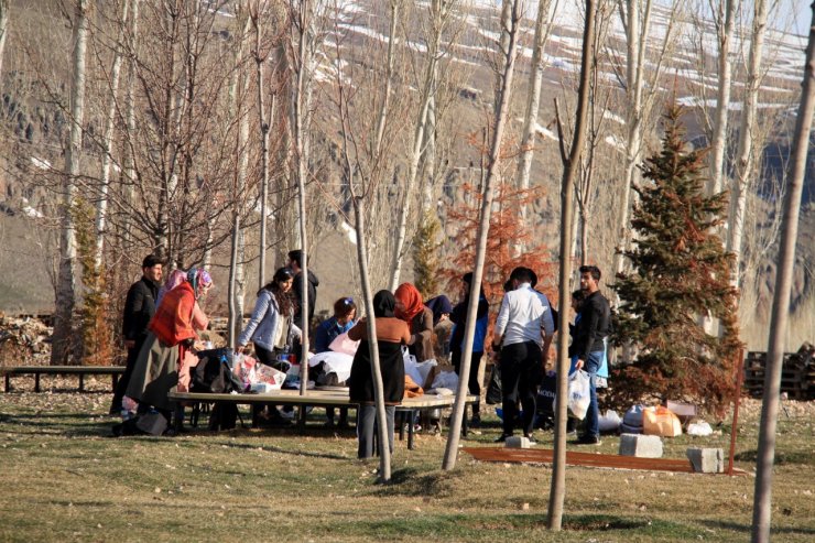 Muradiye Şelalesi baharla birlikte coştu