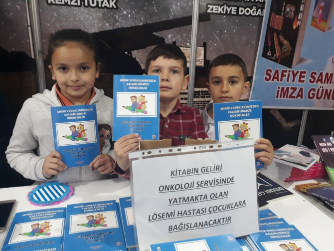 Minik yazarlar onkoloji hastaları yararına kitap yazdı