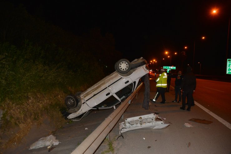 adana^da otomobil 40 metre takla attı : 1 yaralı