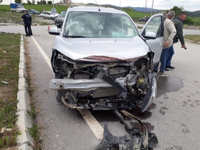 Kütahya'nın Hisarcık ilçesinde trafik kazası: 1 yaralı