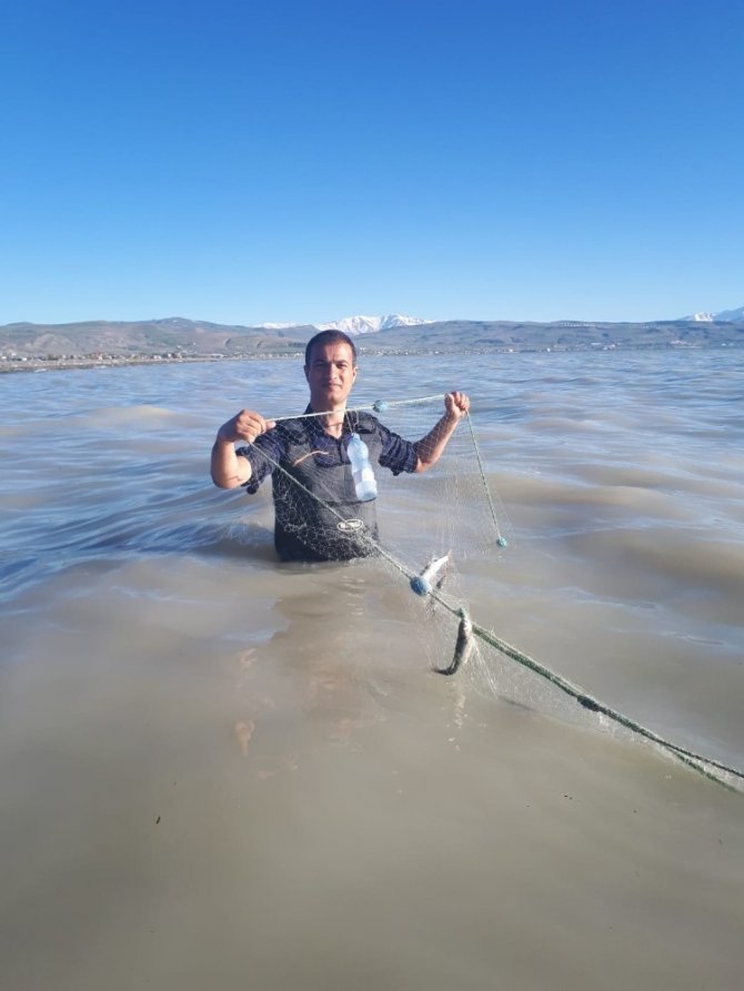 Van’da yapılan operasyonda 750 kilo inci kefali balığı ele geçirildi