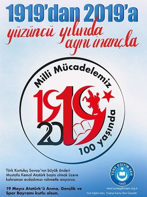 Türk Eğitim-Sen Genel Başkanı Geylan, "19 Mayıs 1919’daki inanç ve kararlılık kılavuzumuzdur"