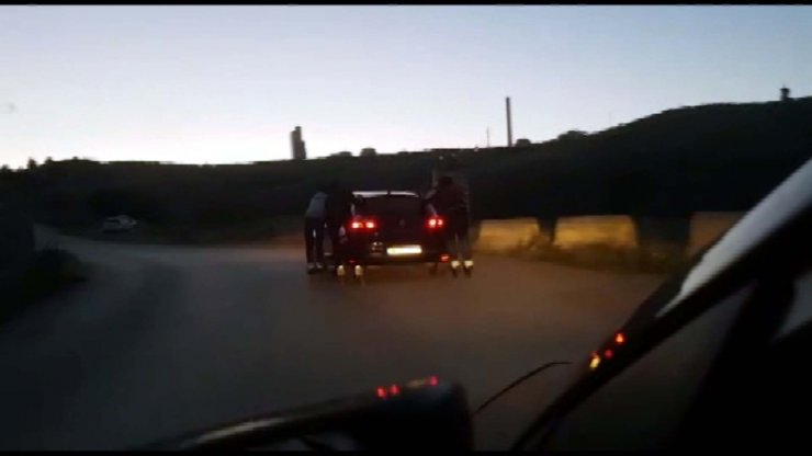 ANKARA'da Patenli gençlerin tehlikeli yolculuğu böyle görüntülendi!