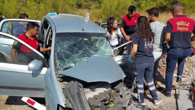 Milas’ta tır ile otomobil çarpıştı; 1 yaralı