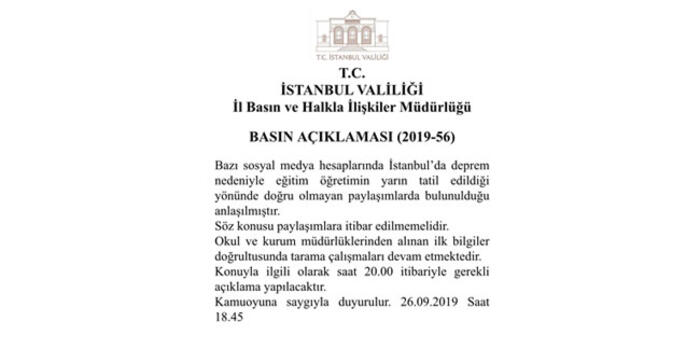 İstanbul'da yarın okullar tatil mi?