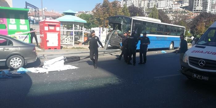 Ankara'da halk otobüsü durağa daldı! Ölü ve yaralılar var