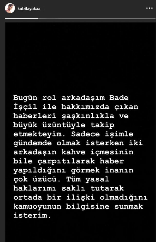 Kubilay Aka'dan aşk dedikodularına ilk açıklama