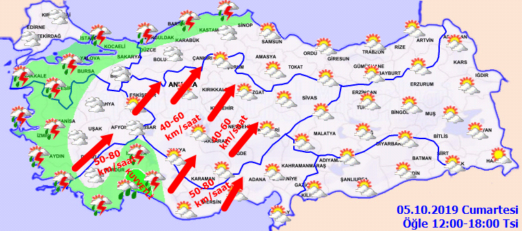 Meteoroloji uyardı: sel, su baskını, yıldırım, yerel dolu yağışı, kuvvetli rüzgar