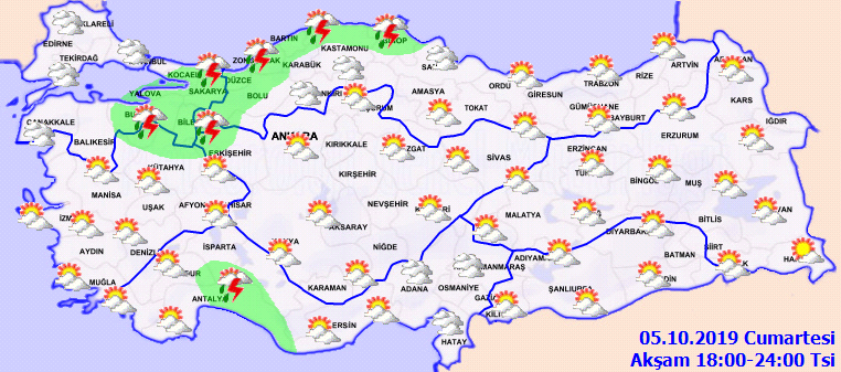 Meteoroloji uyardı: sel, su baskını, yıldırım, yerel dolu yağışı, kuvvetli rüzgar