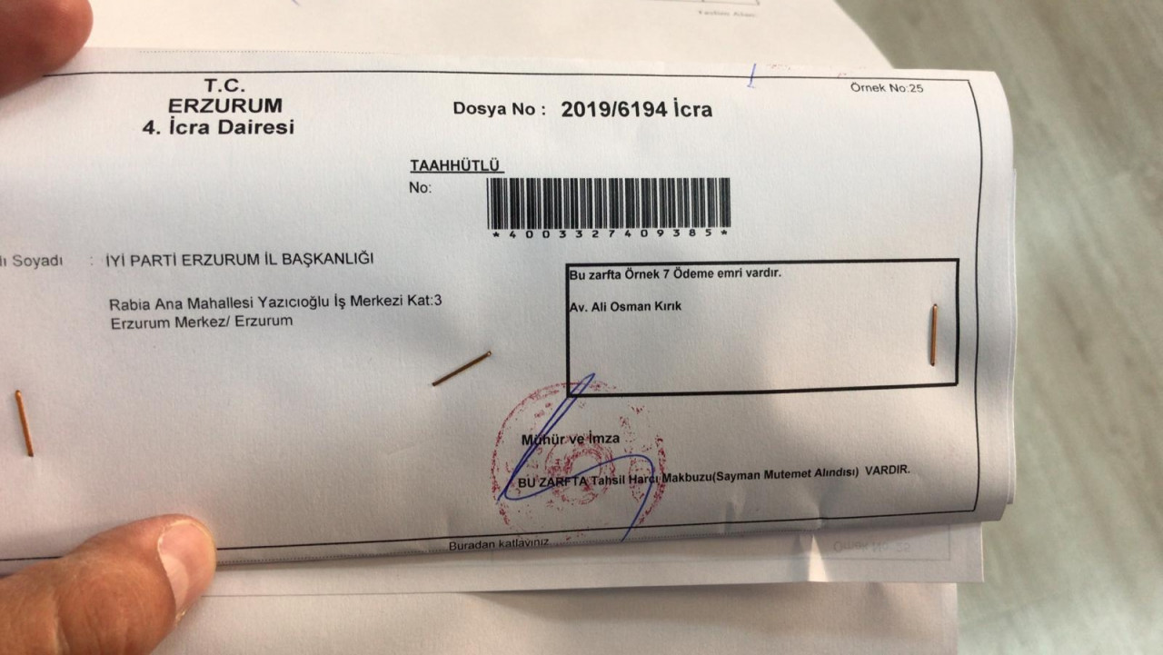 İYİ Parti borç batağında: 47 bin lira için icralık oldu!