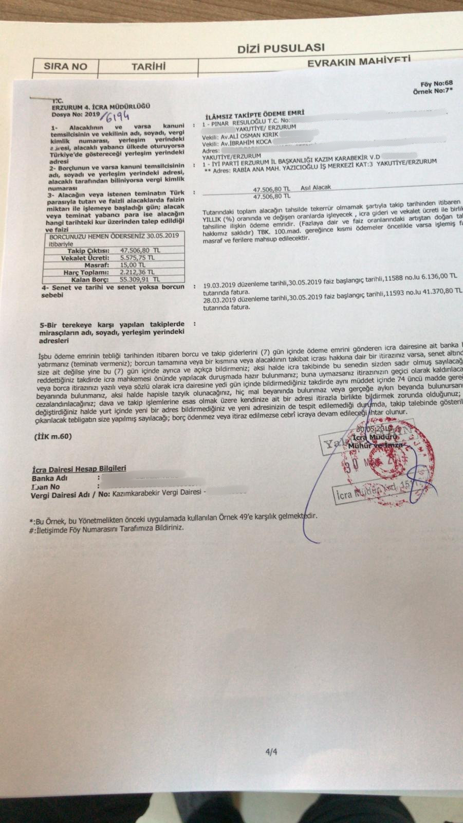 İYİ Parti borç batağında: 47 bin lira için icralık oldu!