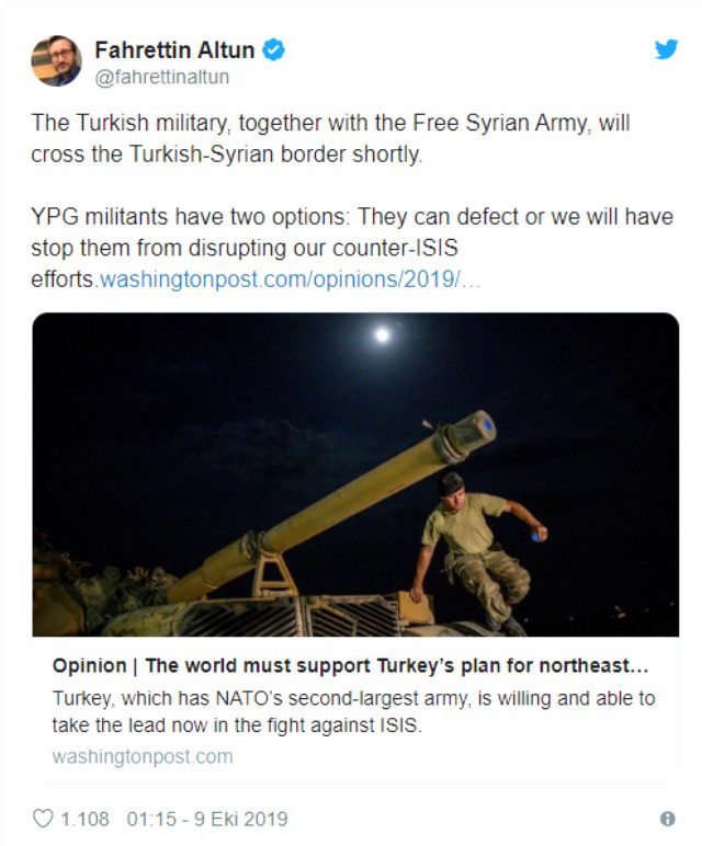 İletişim Başkanı Altun duyurdu: Suriye sınırı ÖSO ile geçilecek!