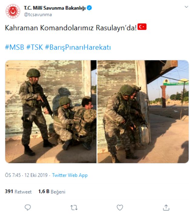 Türk Komandoları Rasulayn'a girdi! İşte ilk görüntüler