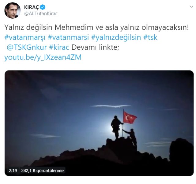 Kıraç'ın bestelediği 'Vatan Marşı'nı' dinleyenlerin tüyleri diken diken oldu