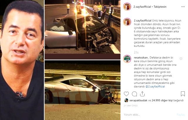 Acun Ilıcalı'nın kaza yaptığını duyan gençten dikkat çeken yorum