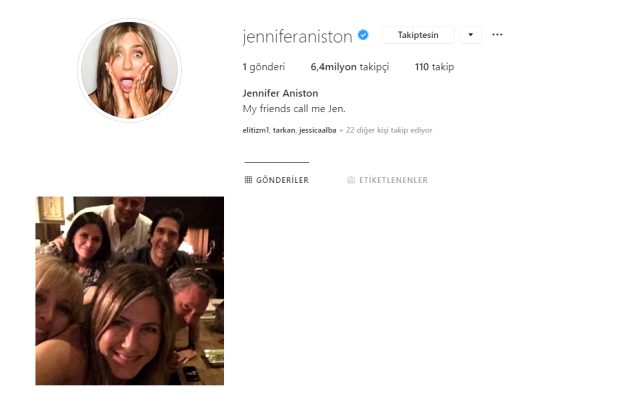 Jennifer Aniston Instagram hesabı açar açmaz Instagram çöktü