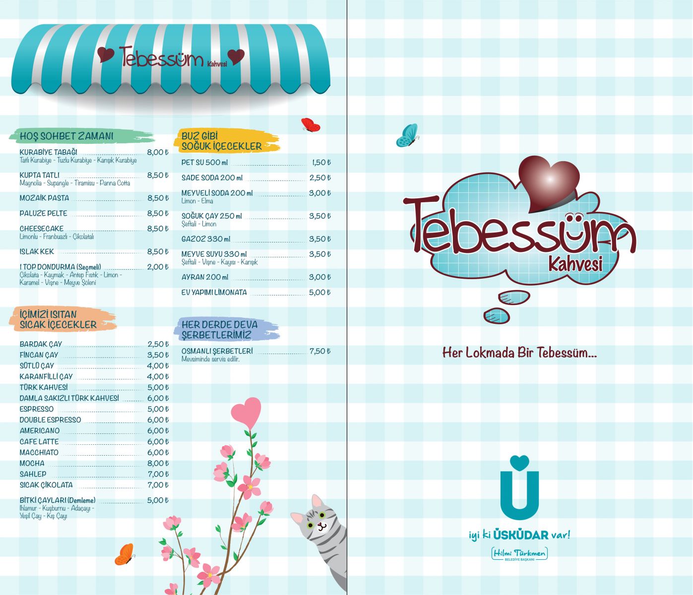 Üsküdar Tebessüm Kahvesi nerede? | Üsküdar Tebessüm Kahvesi menü