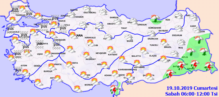 Meteoroloji açıkladı: O illere gök gürültülü sağanak yağış, pus ve sis geliyor