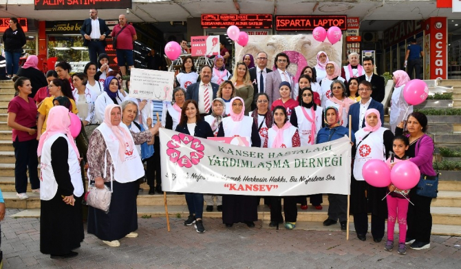 Isparta’da Meme Kanseri Farkındalık Etkinliği düzenlendi