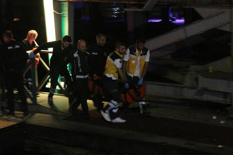 Haliç'te hareketli dakikalar! Deniz polisi son anda yetişti