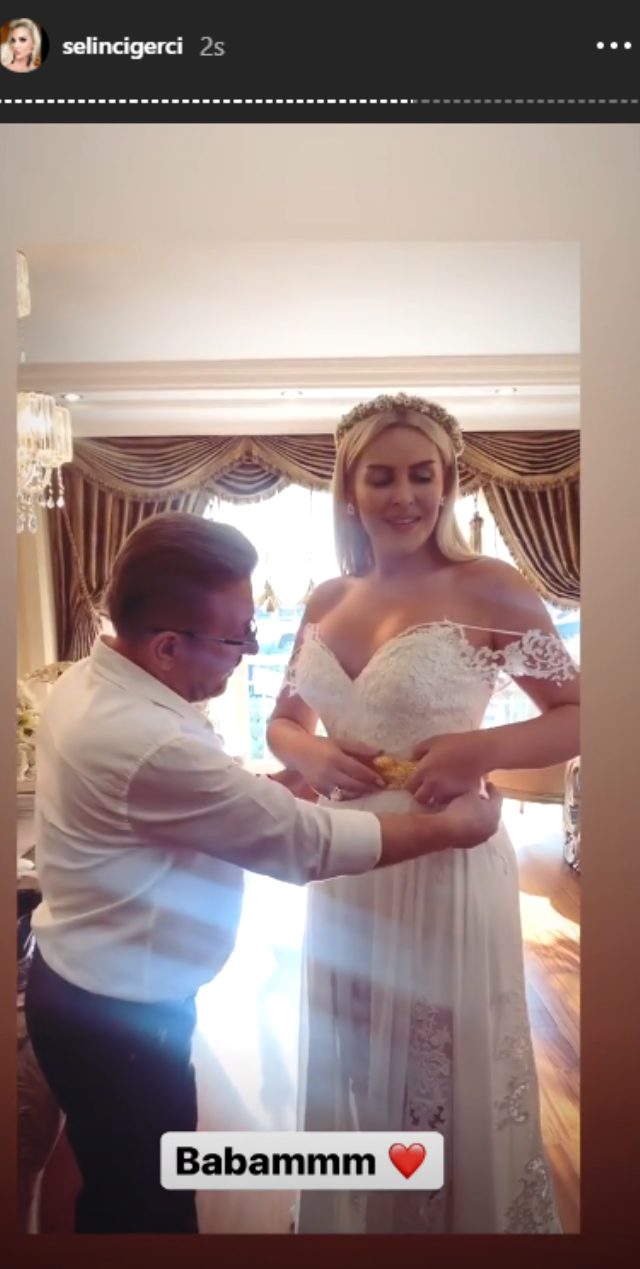 Bu akşam evlenecek olan Selin Ciğeci'nin babasından altın kemer