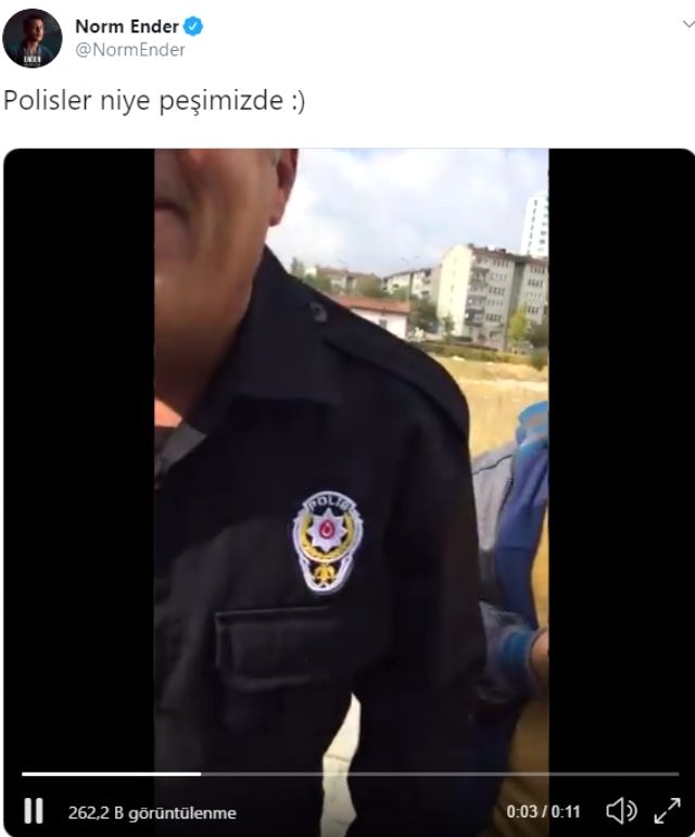 Polis tarafından durdurulan Norm Ender sebebini öğrenince renkler anlar yaşandı
