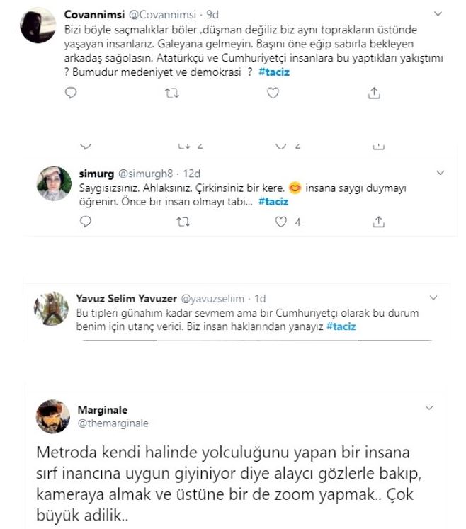 Metroda cübbeli adama saldırı video izle! Metroda cübbeli adama Atatürk posteri fırlatıldı