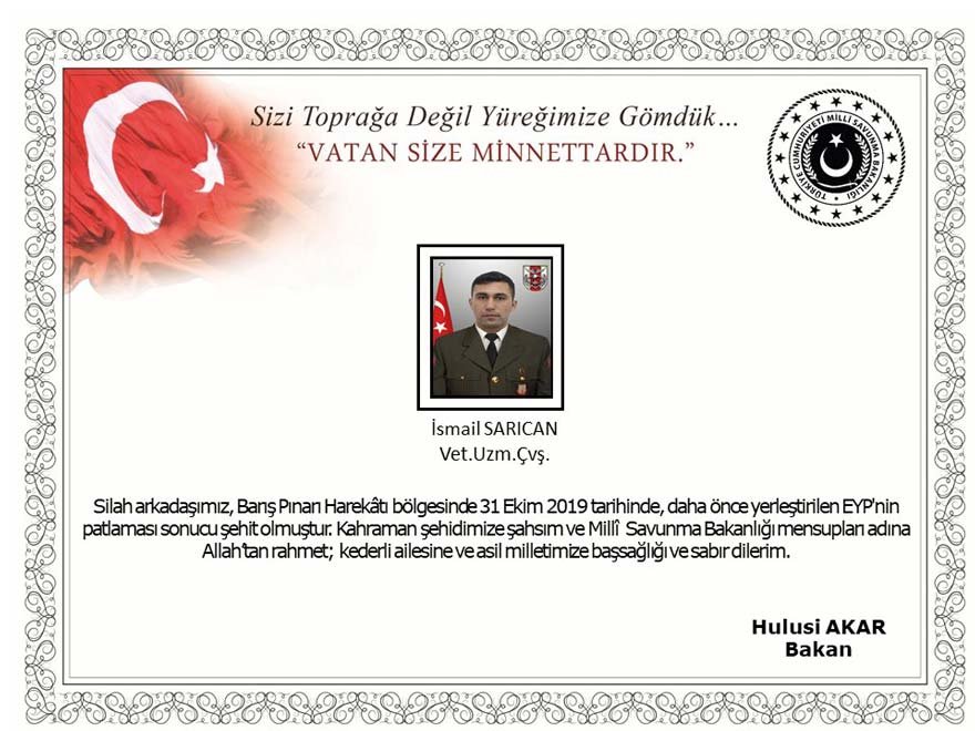Bakanlık'tan acı haber! 1 şehit, 6 yaralı