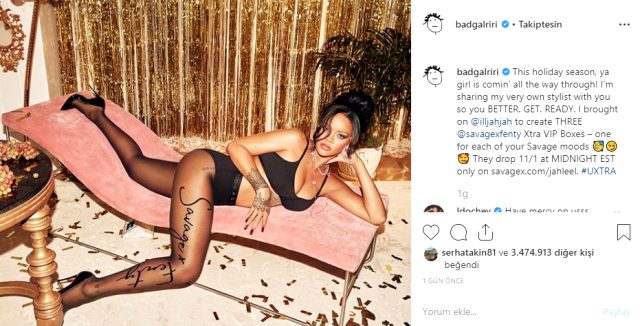 Rihanna kendi koleksiyonu için iç çamaşırıyla kamera karşısına geçti