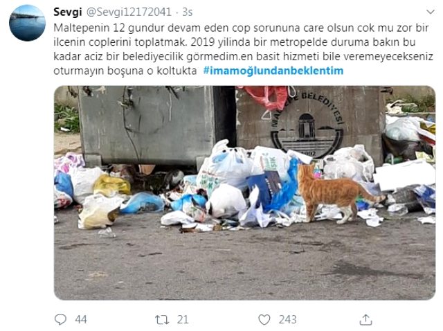Maltepe'deki çöp sorunu sosyal medyanın gündeminde! Ekrem İmamoğlu neredesin?