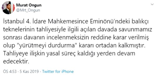 Eminönü balık ekmekte flaş karar!