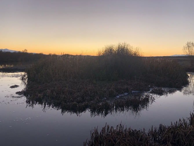 Kars’ta gökyüzü kızıla büründü