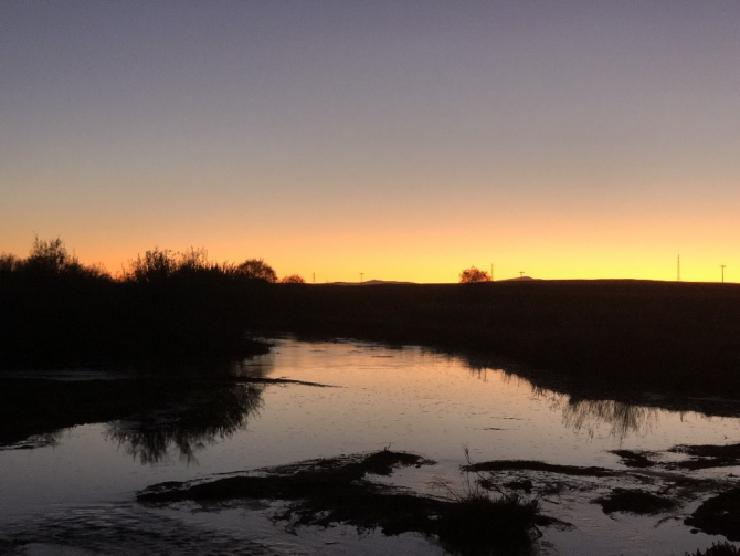 Kars’ta gökyüzü kızıla büründü