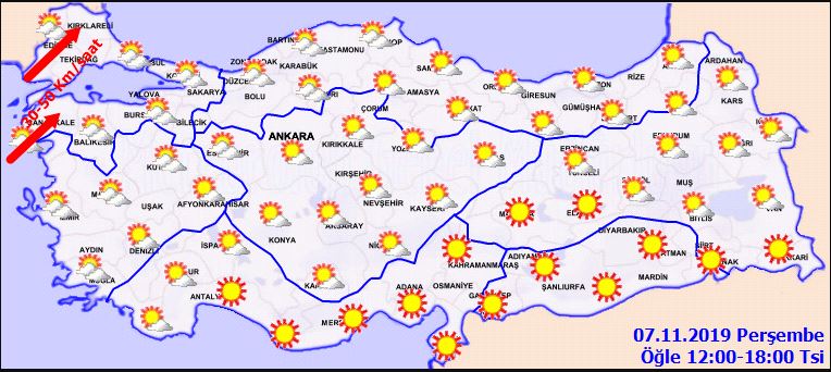 Meteoroloji hava durumu 7 Kasım Perşembe 2019 son dakika | Bugün hava nasıl olacak?