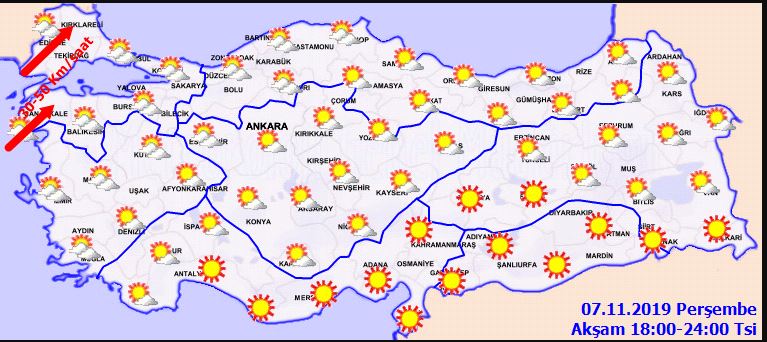 Meteoroloji hava durumu 7 Kasım Perşembe 2019 son dakika | Bugün hava nasıl olacak?