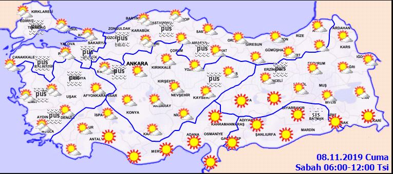 Meteoroloji 8 Kasım Cuma hava durumu son dakika! Bugün hava nasıl olacak?