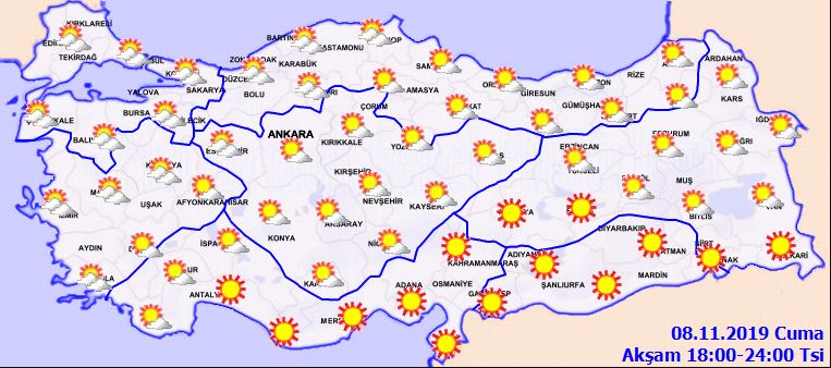 Meteoroloji 8 Kasım Cuma hava durumu son dakika! Bugün hava nasıl olacak?