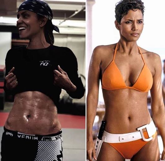 Halle Berry takipçilerine karın şovu yaptı