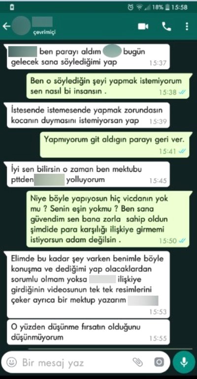 Cezaevindeki kocasıyla tehdit edilerek fuhuşa zorlanan kadının mesajları delil oldu!