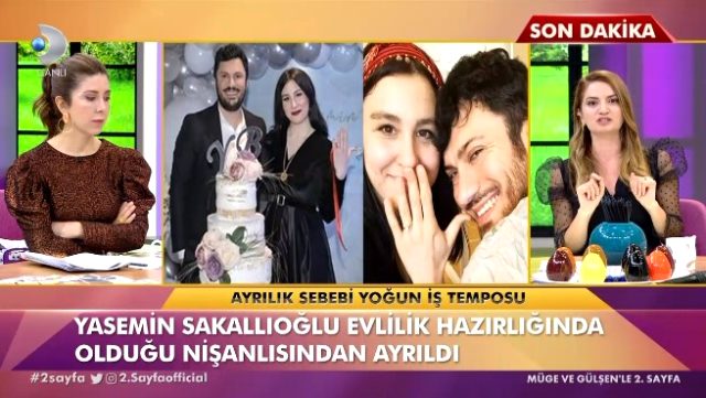 Yasemin Sakallıoğlu nişanı attı
